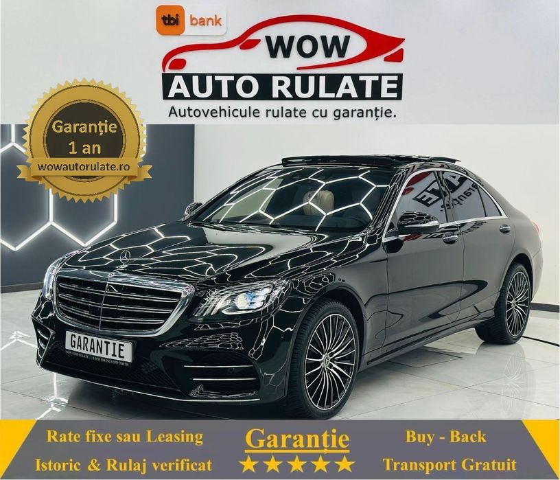 Mercedes-Benz S 2018 3.0D E6 4X4 Garantie 12 Luni Rate Avans 0 Doar Cu Buletinul