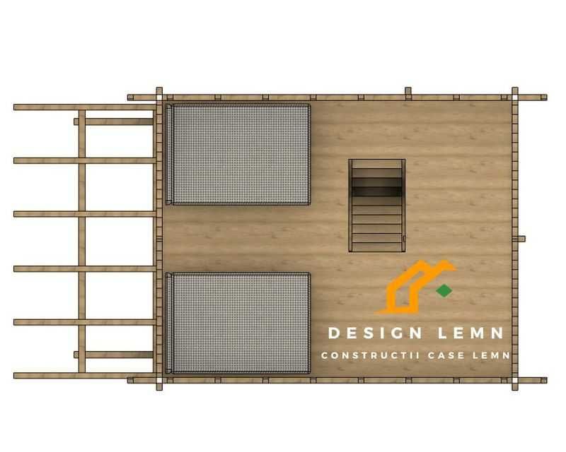 casa lemn, cabana cu etaj, pret producator