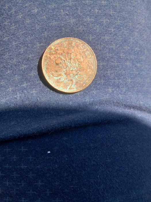 Монета от два пенса с лика на Елизабет II Година - 1971