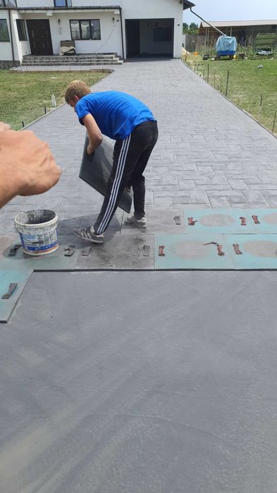 #beton amprentat si elicopterizat# pavaj din beton amprentat
