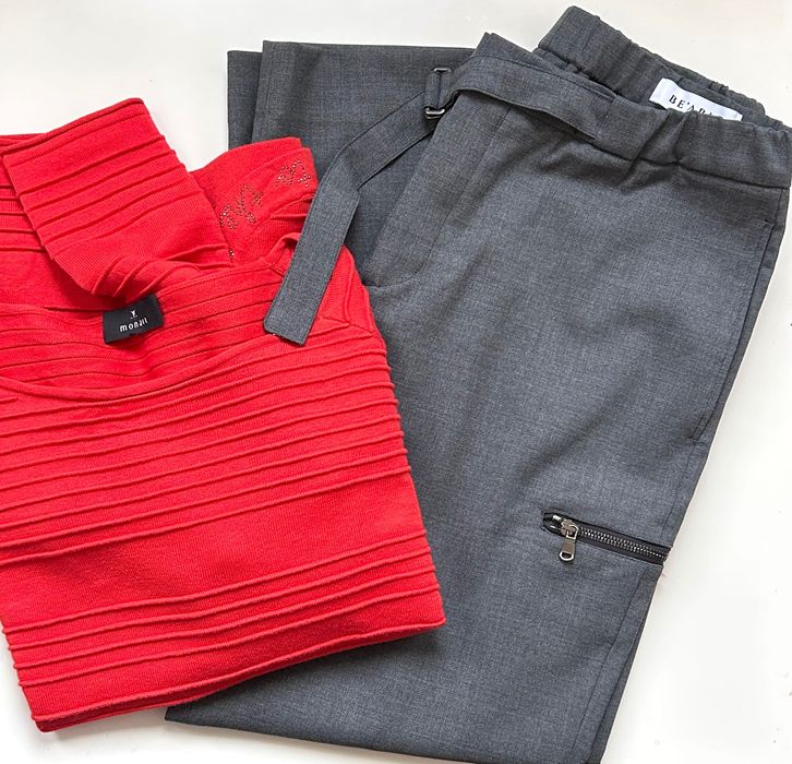 Хубав авангарден панталон в сиво