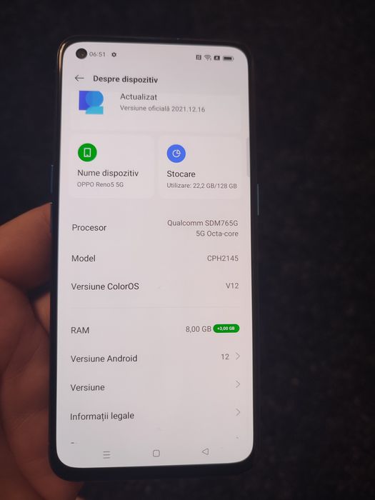 Oppo reno 5  5g ca nou