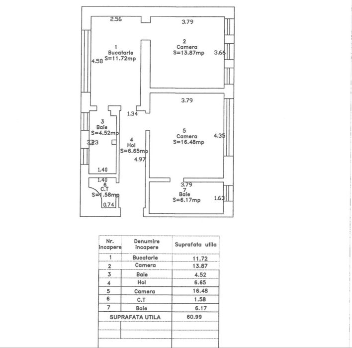 Apartament 2 camere, 2 băi, ultracentral Sibiu – Piața Schiller