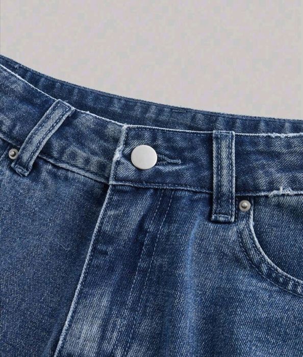 Дамски, летни, ежедневни, цветни блокове с брпдерия и подгъв, свободни дънкови шорти