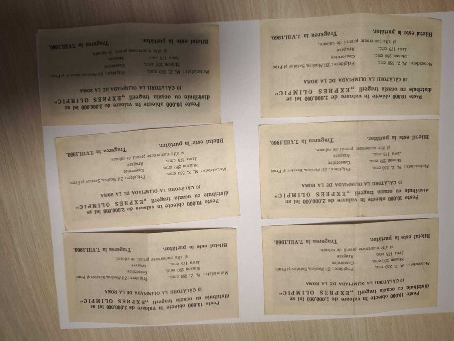 Vand colectia de monezi, bancnote vechi si bilete Olimpic rare