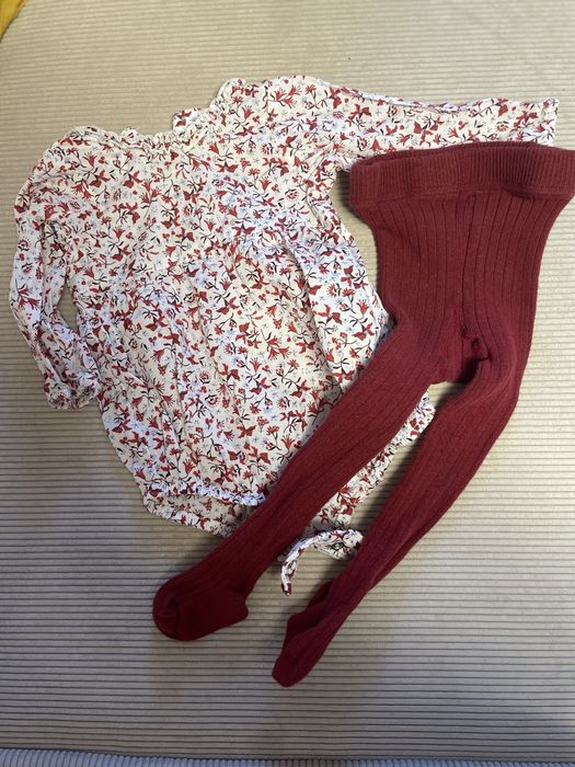 Комплект от гащеризон и чорапи, размер 56