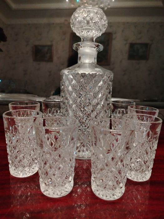 Хрустальные фужеры, рюмки. СССР.