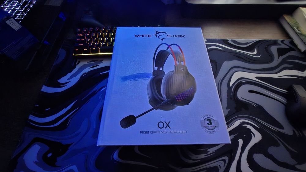 Casti Gaming White Shark