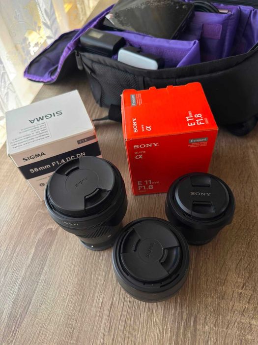 Продавам Sigma 16mm f/1.4 и Sigma 56mm f/1.4  Cotemporary за Sony E