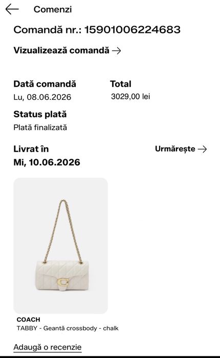 Geanta coach crem
