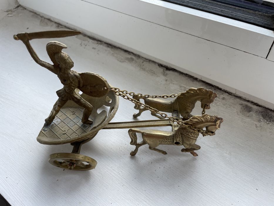 Obiect decor Statueta gladiator alama restaurata