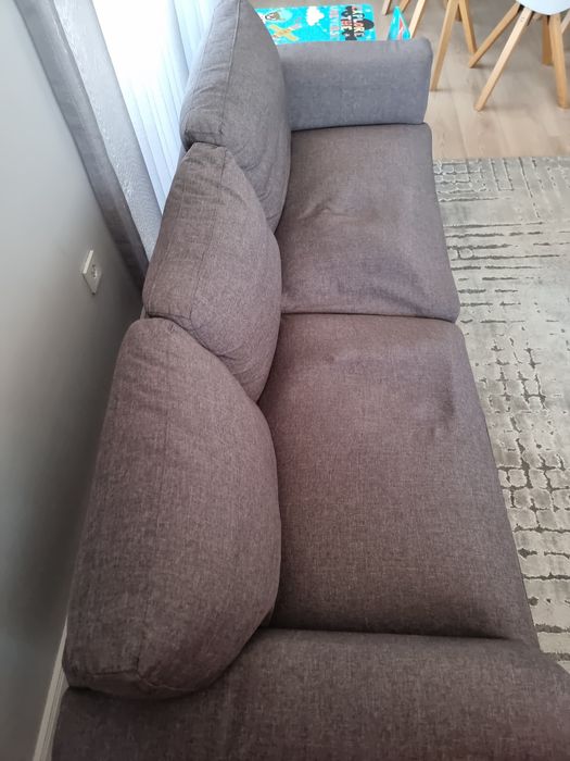 Триместен диван, 3 свалящи се възглавници за  облягане (~210/80/77 см)