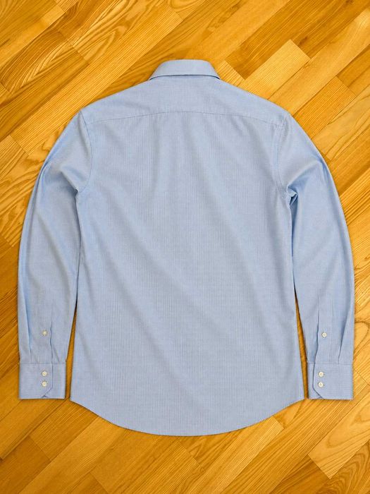 Cămașă bărbați HUGO Hugo Boss Regular Fit Easy Iron albastru deschis cu microprint Mărimea M