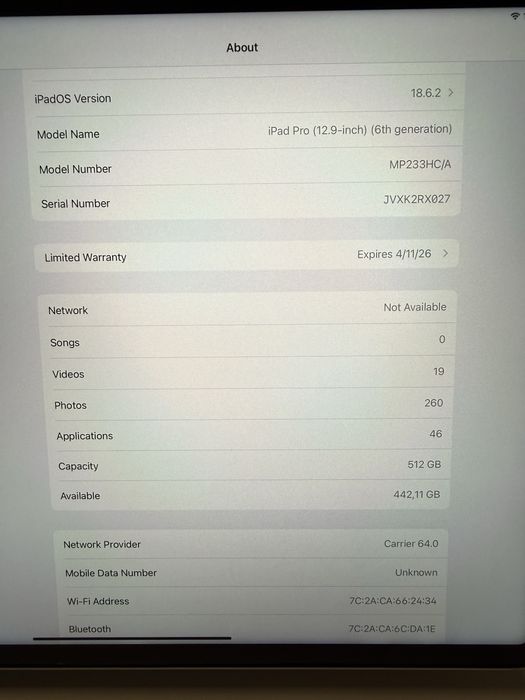 iPad Pro 12.9” (a 6-a generație) 512GB Wi-Fi+Cellular+Magic Keyboard