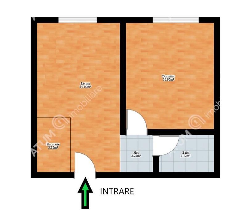 Apartament 2 camere decomandate etaj intermediar 2 Ipas Sibiu