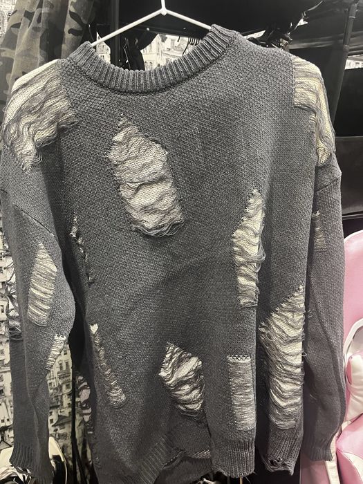 Рваный свитер Oversize Distressed