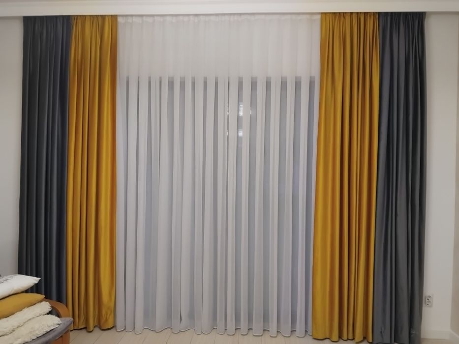 Draperii elegante de catifea 2 buc , 2 culori h 270/390