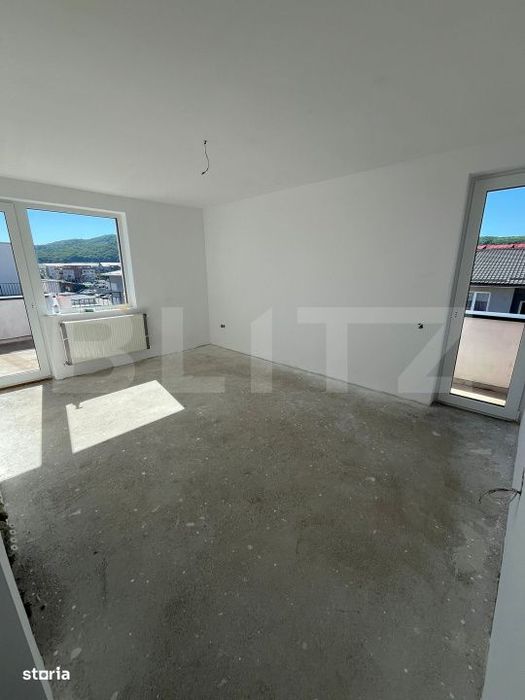 Apartament semifinisat, decomandat, terasa de 53 mp, zona Eroilor — fotografia 1