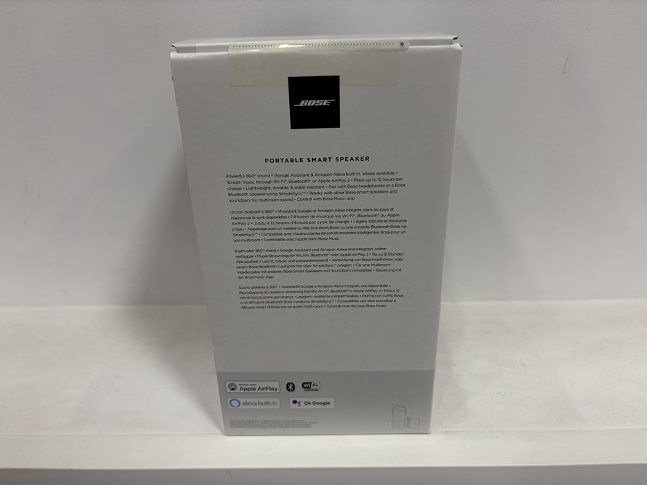 Boxa portabila Bose Portable Smart Speaker, White, noua la cutie