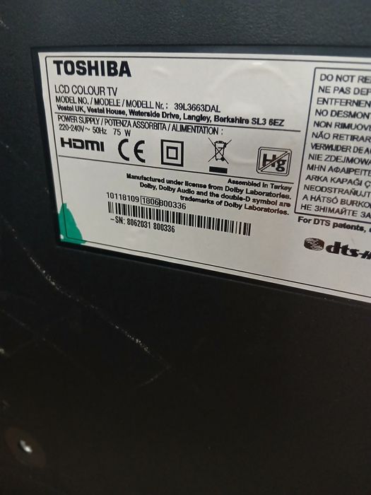 Телевизор 40 инча TOSHIBA