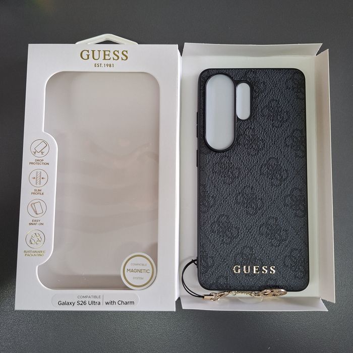 Силикон Guess за Samsung Galaxy S26 Ultra гръб с кожен дизайн
