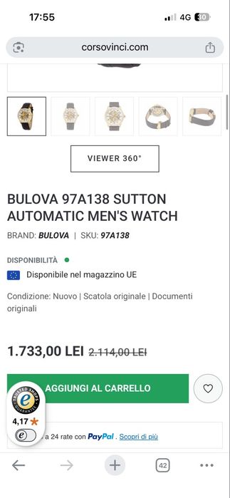 Ceas Bulova Sutton Automatic Skeleton