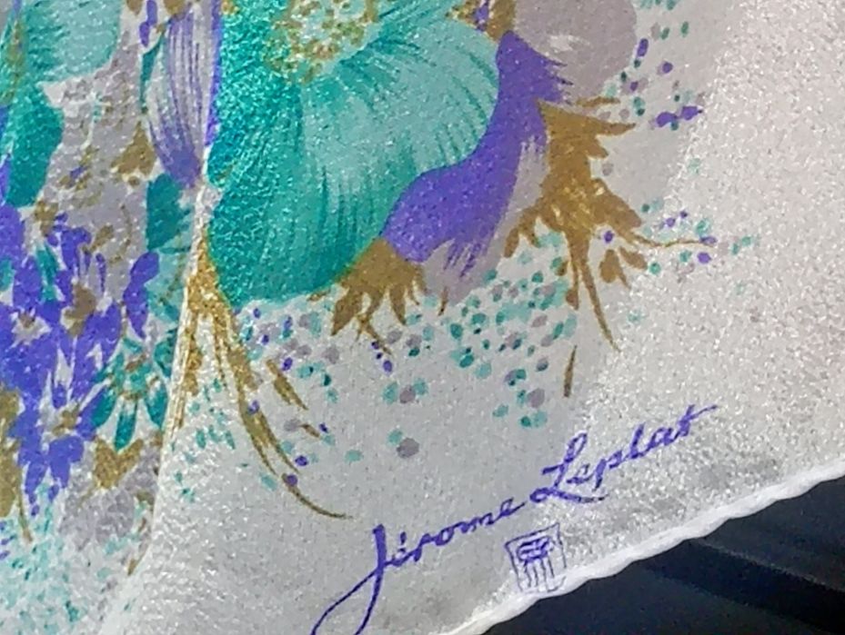 Eșarfă lvintage 80's  luxoasa de epocă Jerom e Leplat 90cm