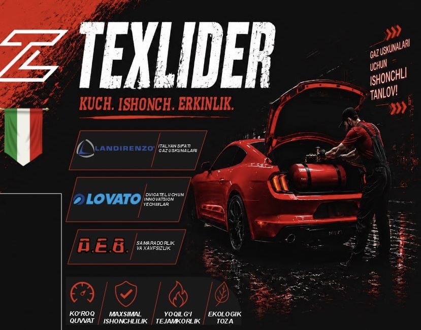 Gaz o’rnatish xizmati! Italiya uskunalari asosida GDI motor 100% gazda