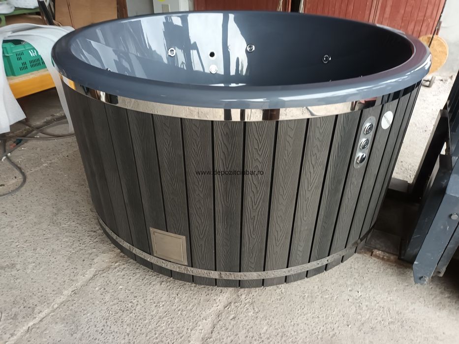 Ciubar din fibra de sticla, Wellness,cu hidromasaj,led,capac IZOLAT