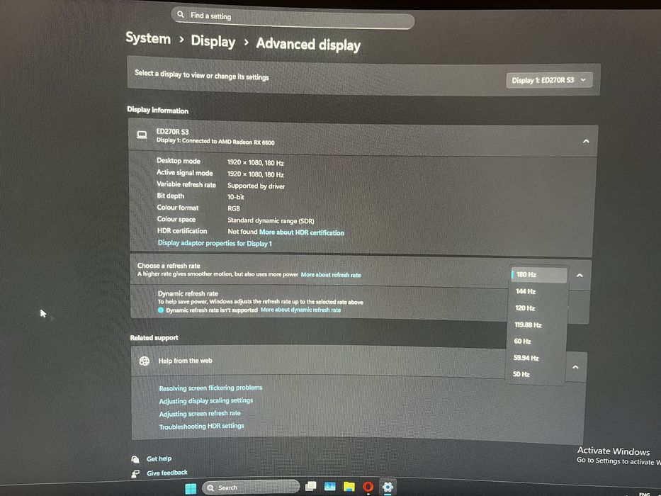 Monitor Acer 180hz 29 inch