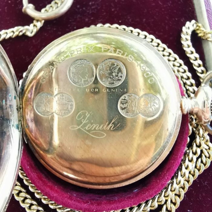 Ocazie,ceas aur masiv 14k Zenith,buzinar,1900,colecție,deosebit,original