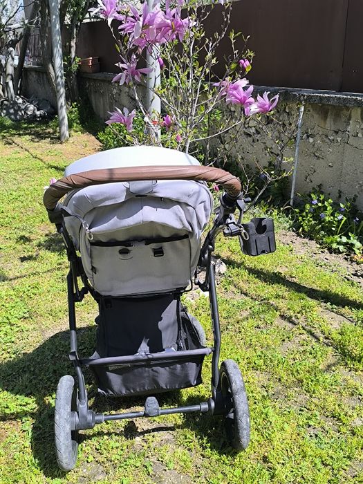 Количка KinderKraft Xmoov 2023, 3в1, Светло сива