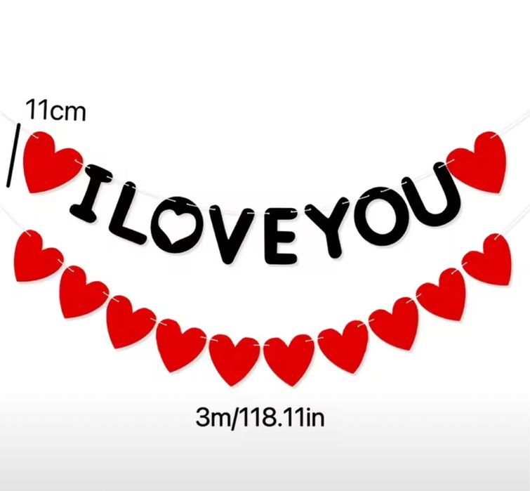 Гирлянда с сердцами