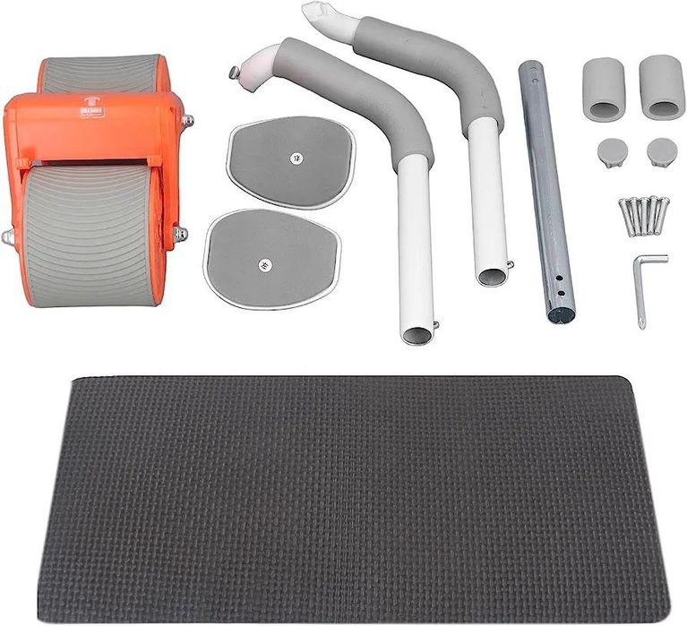 Упражнение на роликах для пресса с поддержкой локтя