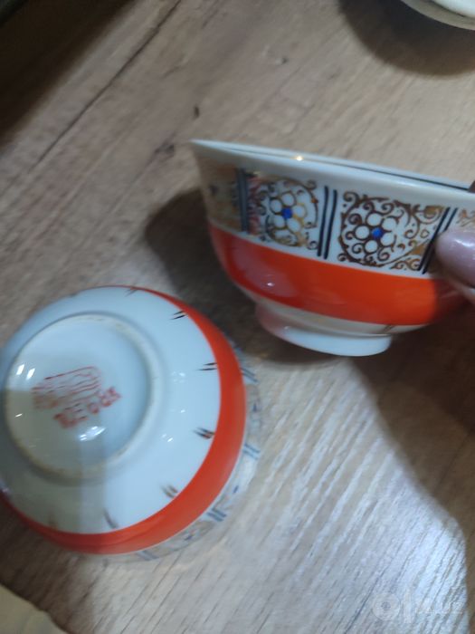Парные винтажные пиалы  Рижского ФЗ, СССР, 1 сорт