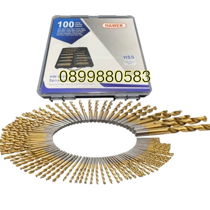 Свредла,бургии за метал HAWEK-100части комплект