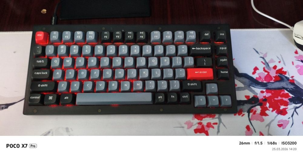 Проводная, механическая, игровая клавиатура Keychron V1 QMK, Hot-Swap,