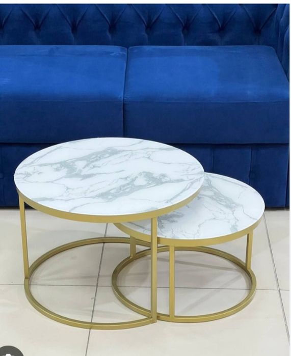 Журнальные столики круглые двойные