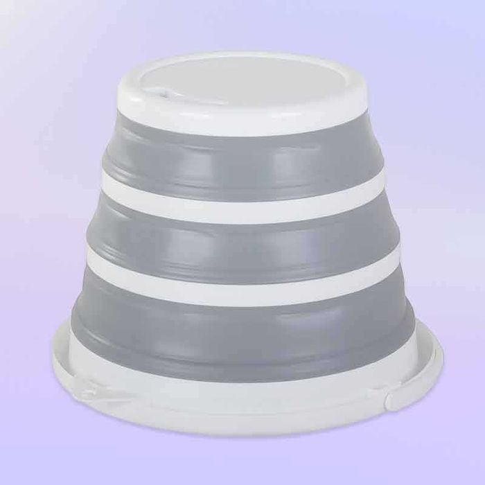 Силиконова сгъваема кофа 10L с подсилена конструкция