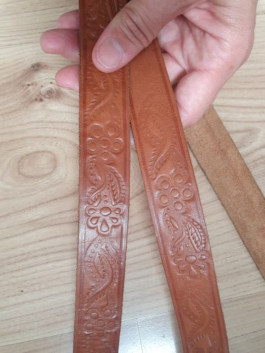 Curea nouă de piele cu imprimeu floral 150 cm