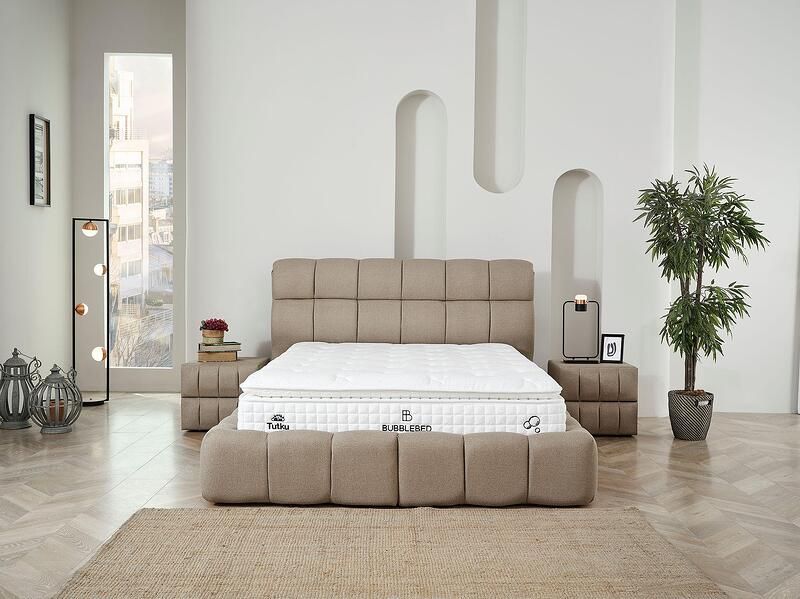 Тапицирано легло Bubble Бежов