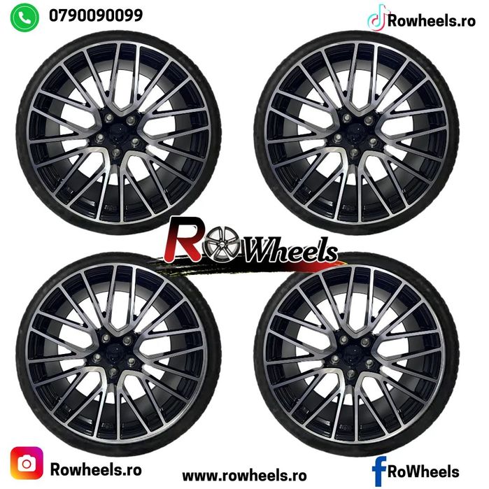 Jante Porsche 21 R21Panamera porsche cayenne negru lucios PORSCHE anvelope vara sau iarna incluse in pret jante in doua latimi
