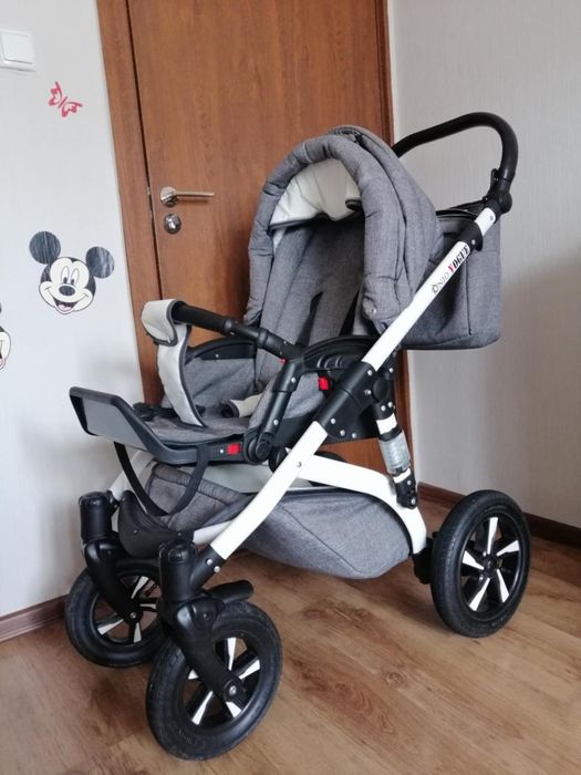 Бебешка количка 5in1 - Vogue moonstone nio-два чифта гуми и две рами