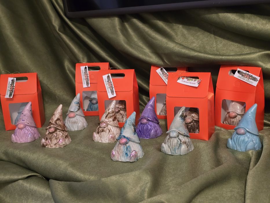 Gnomi din ipsos ornamente de crăciun