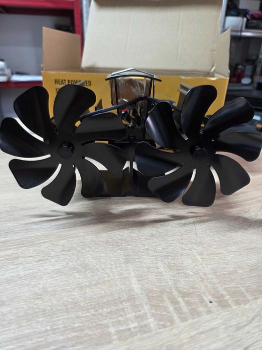 Ventilator mini pentru soba, circulatie eficienta a aerului, birou, negru