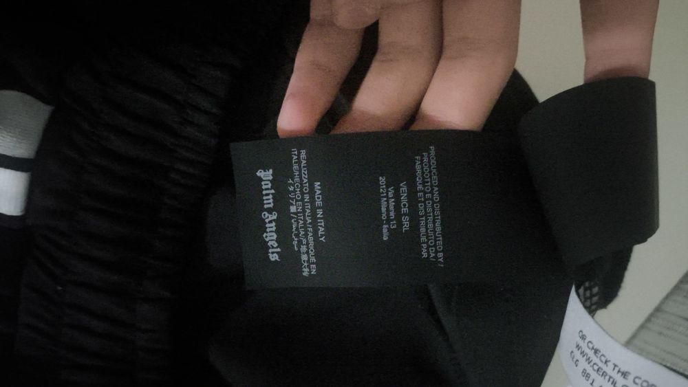 штаны palm angels чёрно-белые