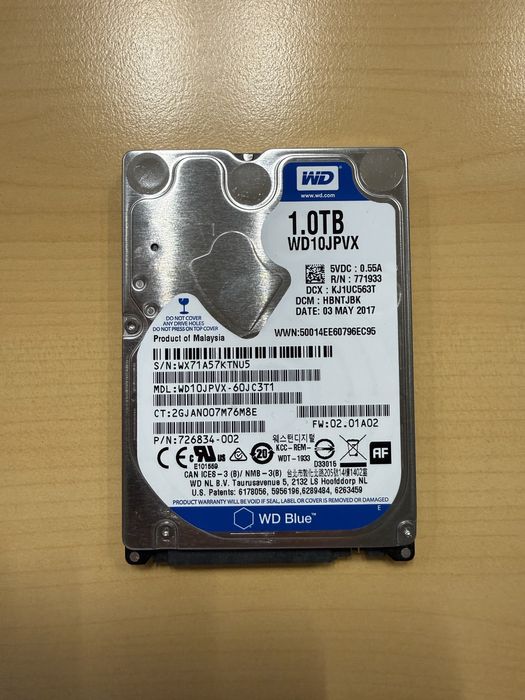 Hard disk laptop 1TB SATA 3 format 2.5 inch WESTERN DIGITAL