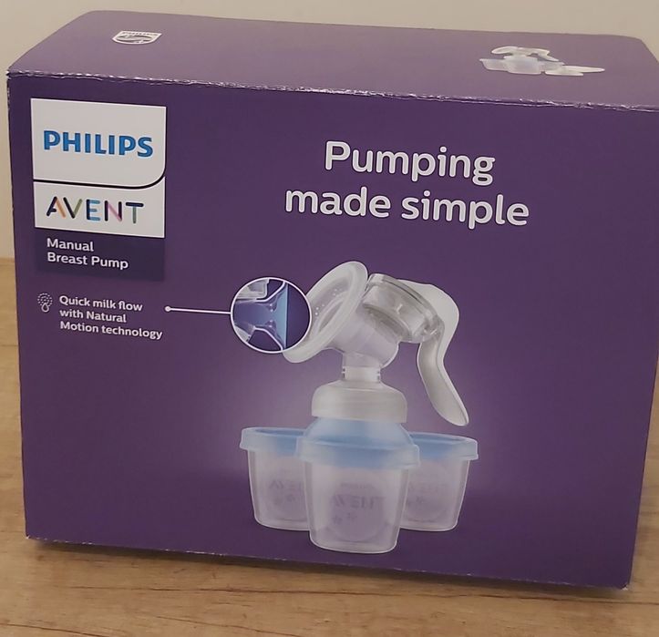 Pompa de san manuala cu recipiente nefolosite de stocare Philips Avent, SCF430/13, stare excelenta