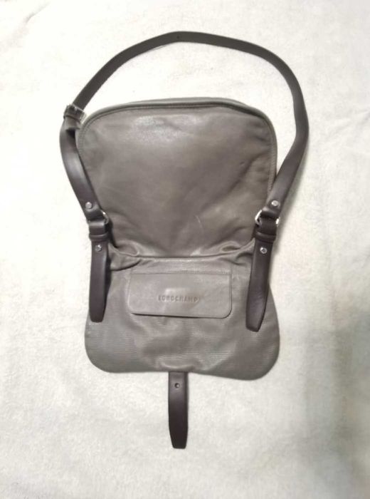 Geanta umar dama gri piele naturala Longchamp