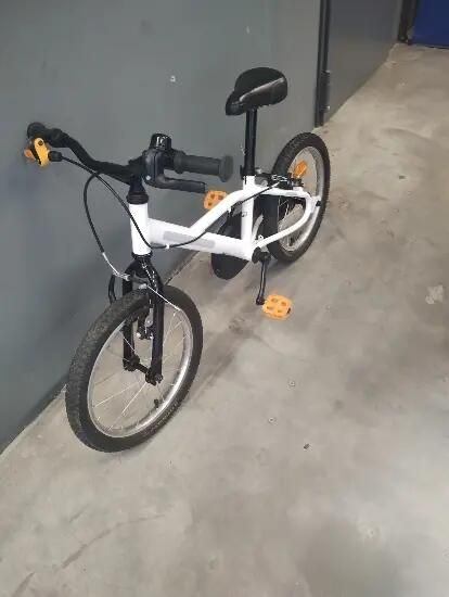 Bicicletă 16 inch 4-6 ani Discover 100 Alb - (SecondHand) Decathlon